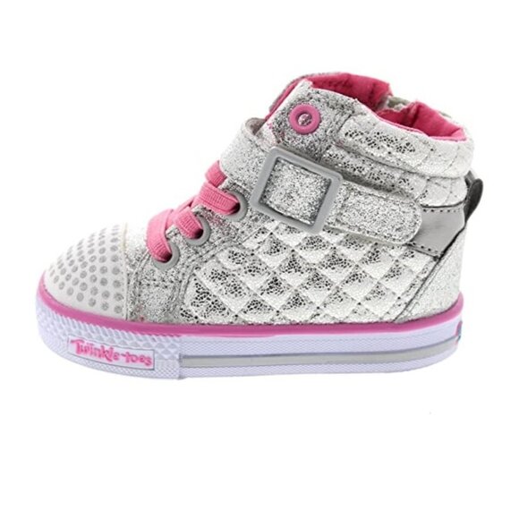 Skechers Twinkle Toes Shuffles Chatter High Top - Picture 2 of 9